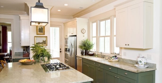 Refinished kitchen cabinets